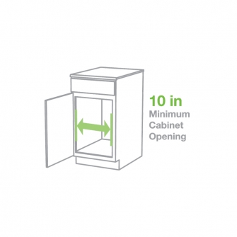 10 inch minimum cabinet opening