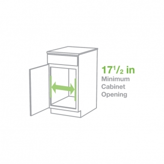 17.5 inch minimum cabinet opening