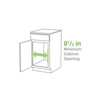 8.5 inch minimum cabinet opening