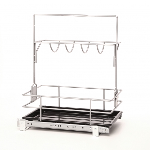 Delicate Patterns Simply Put Pantry Organizers 11.1875-in W x 19.375-in H  2-Tier Pull Out Metal Cleaning Caddy