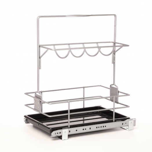 Delicate Patterns Simply Put Pantry Organizers 11.1875-in W x 19.375-in H  2-Tier Pull Out Metal Cleaning Caddy